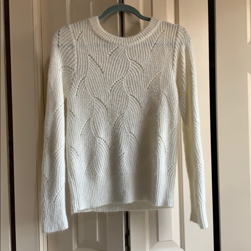 White knit sweater